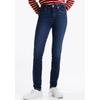 Skinny-fit-Jeans TOMMY HILFIGER "HERITAGE COMO SKINNY RW", Damen, Gr. 24, Länge 30, blau (nos dunkelblau), Denim/Jeans, Obermaterial: 95% Baumwolle, 4% Elastomultiester, 1% Elasthan, unifarben, casual, skinny fit lang, Jeans, mit Tommy Hilfiger...