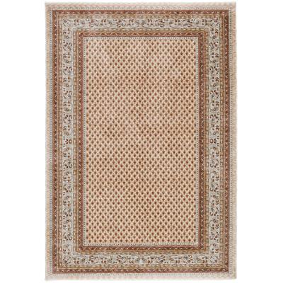 Teppich THEKO "Mir", bunt (beige multi), B:60cm H:10mm L:130cm, Polyester, Teppiche, Kurzflor, Orient-Optik, mit Bordüre & Fransen, pflegeleicht Image