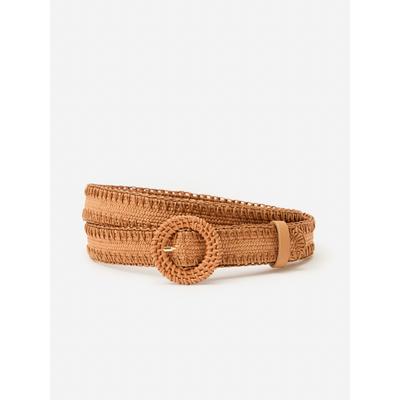 J.McLaughlin Women's Mini Popie Grasscloth Belt Pecan, Size Extra Small/Small