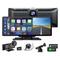 Kabelloses Autoradio für Apple Carplay mit 2,5K-Dashcam, 1080p-Rückfahrkamera, tragbare Touchscreen-GPS-Navigation fürs Auto, Autoradio-Empfänger mit Bluetooth-Airplay, AUX/FM