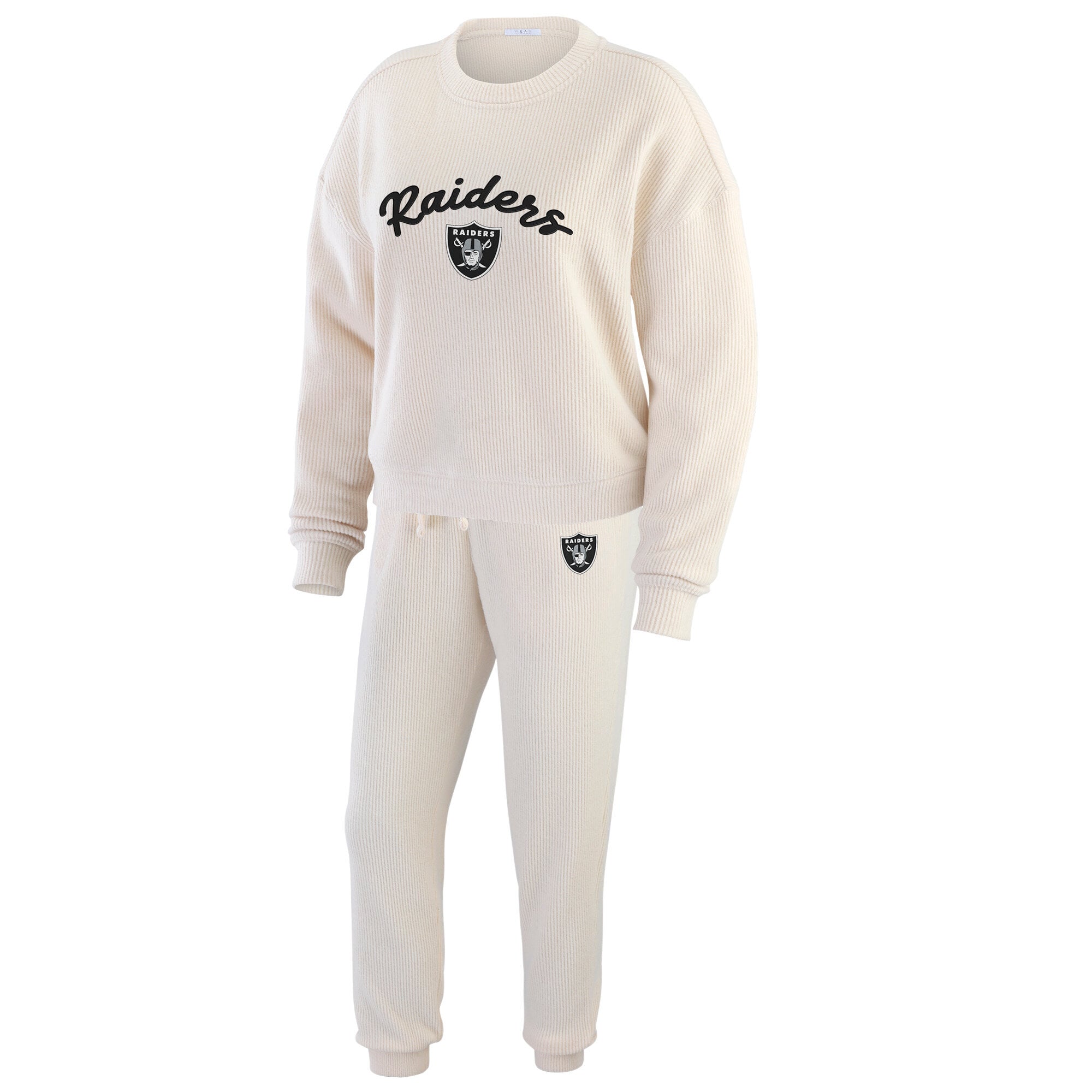 Las Vegas Raiders WEAR By Erin Andrews Rib Knit Lounge Set - Damen