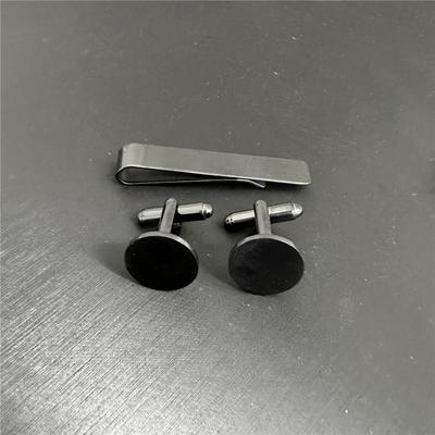 TEMU Personalized Funky Style And Tie Clip Set, Engraved Stainless Steel Cuff Links For Groomsmen, Custom Gift For Men