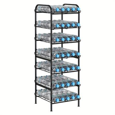 TEMU 1pc 7 Organizer Freestanding Metal Frame, Bottled Stand For , Saving