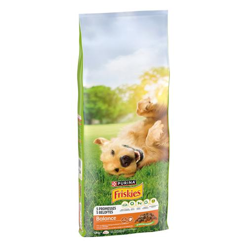 Sparpaket: 2x12kg Purina FRISKIES Balance Hund mit Huhn, Rind und Gemüse Hundefutter trocken