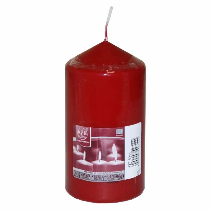 4x Stumpenkerze bordeaux 70x130mm Image