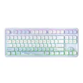 Tastiera da gioco meccanica YUNZII B87 blu QMK/VIA, tastiera con guarnizione RGB personalizzata wireless con copritasto carino, poggiapolsi per Win/Mac
