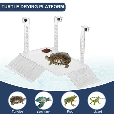 Einstellbare Schildkröte Sonnenplattform Acryl Klare Schildkröte Dock Leiter Klettern Aquarium Image