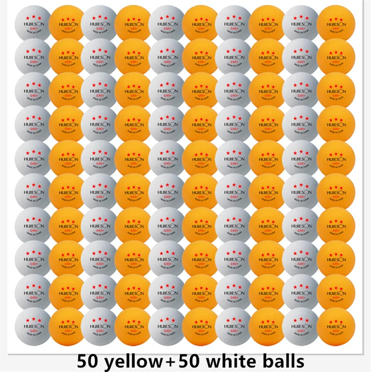 Huieson 3 Sterne Ping-Pong-Bälle 50 ~ 100 Stück ABS 40+ Neues Material Tischtennisbälle Ping-Pong-Bälle für Wettbewerb Image