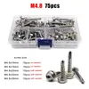 M2.5 m 4,2 m 4,8 m 5,5 6,3 Edelstahl Sechs kant flansch Kopf bohrer Schwanz selbst schneidende Schraube mit Unter leg scheibe Kragen Mix Größe Kit Set
