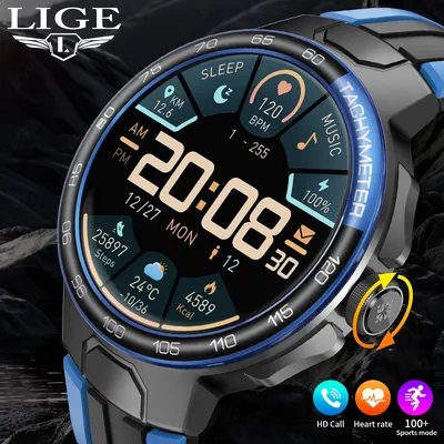 Lige neue Männer Smartwatches Bluetooth Anruf wasserdicht Sport Fitness Smartwatch Herzfrequenz überwachung Armbänder für Android iOS