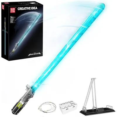 Mould King Moc Star Film Lichtschwert Bausteine Modell Cloplay Modell Spielzeug mit LED-Licht Image
