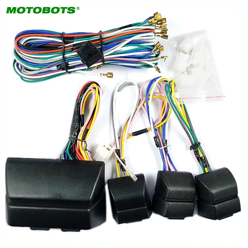 MOTOBOTS Universal Für Auto 4 Türen Auto Power Fenster 8PCS Schalter Mit Halter Und Kabelbaum DC12V/24V # CA2469 Image