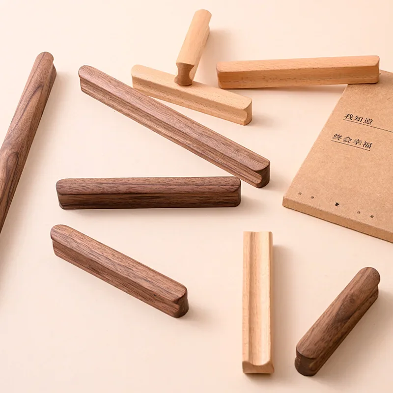 Holz schrank türen Schubladen Massivholz griffe nordische Schränke Schuhs chränke Holz minimalist ische runde Kleider schrank griffe