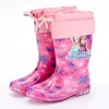 Disney Cartoon Kinder gefrorene Autos Mickey Mouse Stiefel Student Regens tiefel plus Übers chuhe Kinder Freizeit schuhe EU Größe 26-38