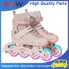 Blinkende Inline-Rollschuhe für Damen und Herren, verstellbare Größe 4, Räder, Skate-Schuhe für Jungen und Mädchen, Anfänger, Outdoor-Skating-Turnschuhe
