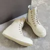 High Top Damenschuhe Leder Sneakers Mode Weiß Herren Freizeitschuhe Schnürgummi Mode Damenstiefel