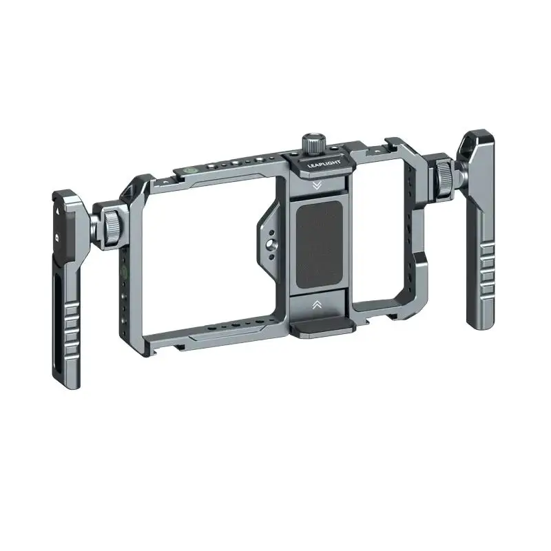 Leap light Metal Telefon Video Cage Kit mit Griffen Smartphone Video Rig Kit für Smartphone iPhone Android Handy