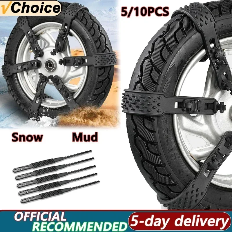Auto Winter Reifen Räder Ketten Auto Reifen Kette Anti-Rutsch-Schneeketten Winter Outdoor Schnee Reifen Notfall Reifen Crawler für Fahrzeuge Image
