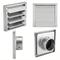 TEMU Stylish Stainless Steel Vent Duct Grill Cover Outlet For Tumble Dryer Extractor Fans, Bathroom, Kitchen, Industrial Uses Other Door And And Locks