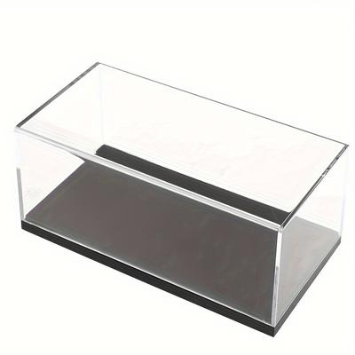 TEMU 1:43 Scale Acrylic Display Case - Transparent Hard Cover For Car Models & Figures, Home Decor