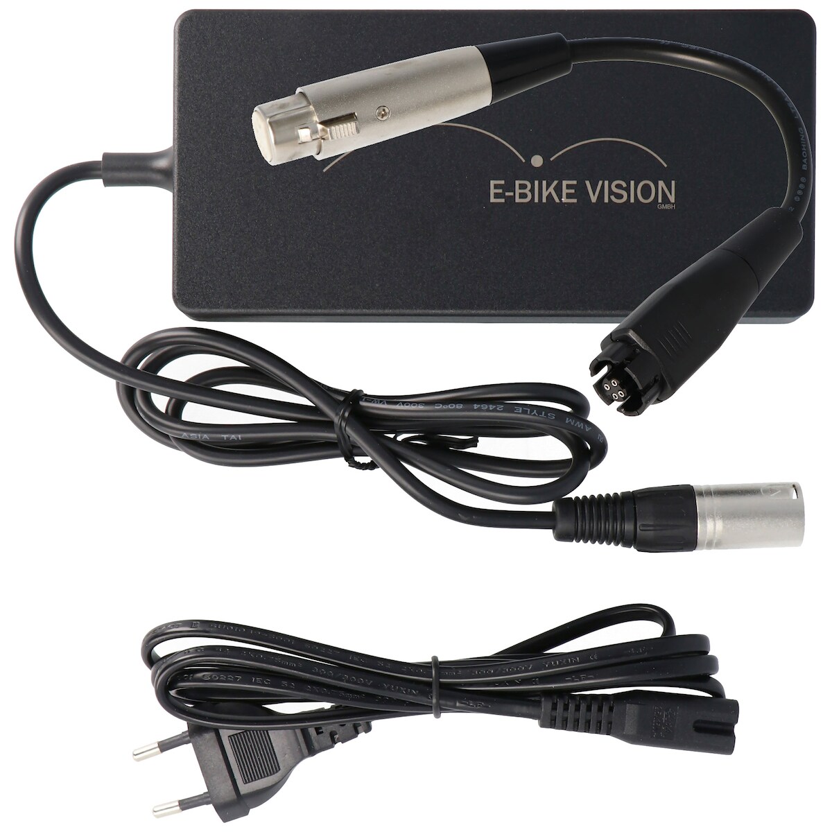 E-Bike Vision Ladegerät und Lade-Adapter nur passend für unsere E-Bike Nachbauakkus Yamaha PW-X und PW Series SE, TE Rahmen Unterrohr 36 Volt Image