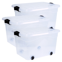 SIENA HOME Aufbewahrungsbox Anzio 20 l 3er Set mit Rollen Image