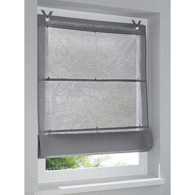 Raffrollo HEINE HOME Gr. 3, grau, B:80cm H:140cm, Raffrollos Image