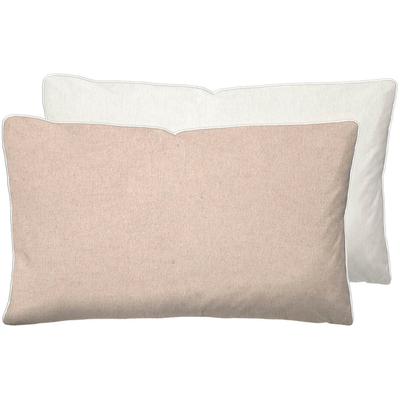 Kissenbezug BIBERNA "Hermal Flanell mit Reißverschluss, Melange-Optik, Wendekissenbezug", grau (kitt), B:40cm L:60cm, Flanell, Obermaterial: 100% Baumwolle, Kissenbezüge, Feinflanell, Made in Germany zertifiziert, kuschelig weich, mit Paspel Image
