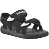 Sandale TIMBERLAND "Perkins Row 2 STRAP SANDAL", Gr. 34, schwarz-weiß (schwarz, weiß), Synthetik, sportlich, Schuhe, mit Klettverschluss