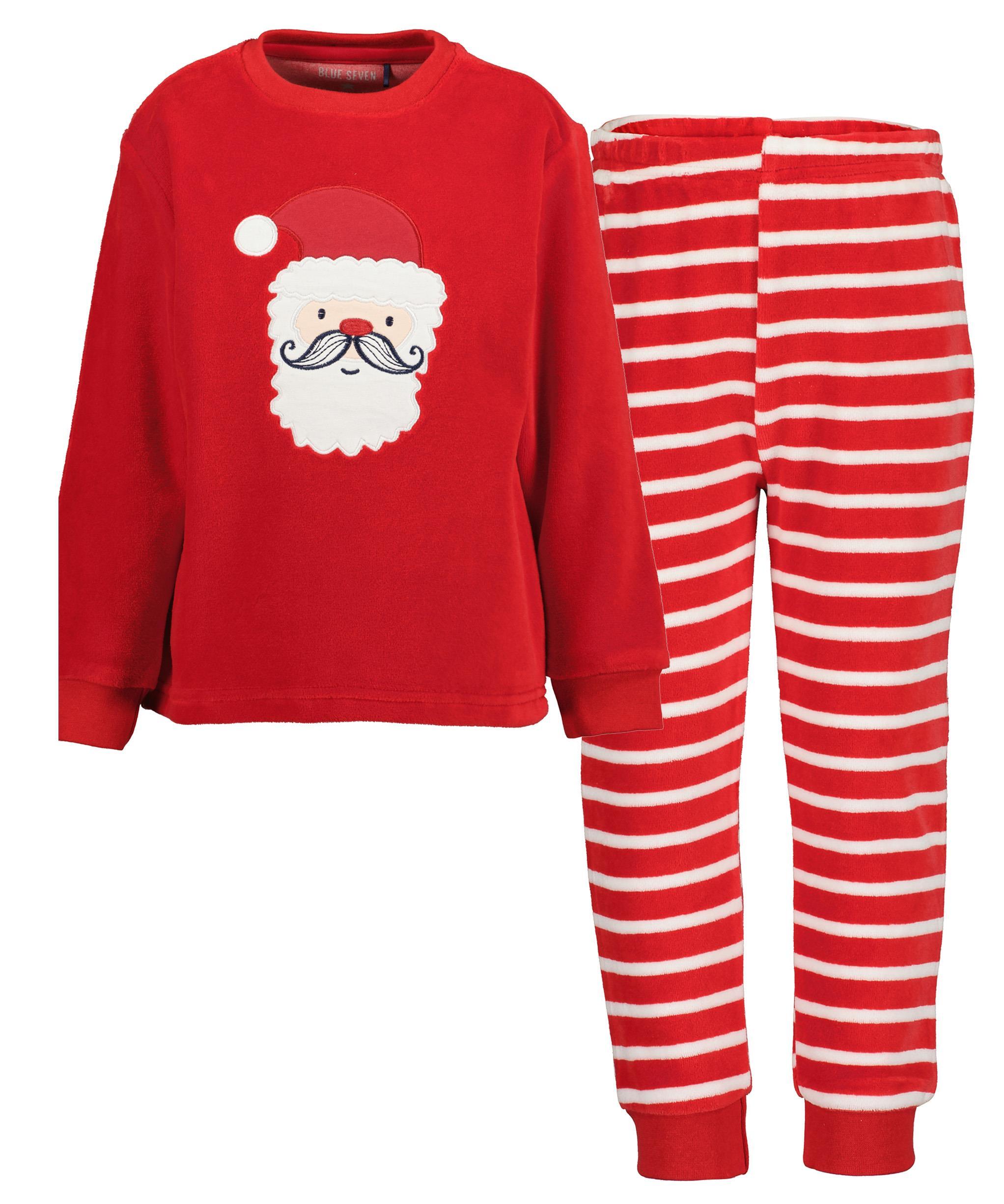 Pyjamaoberteil BLUE SEVEN "Blue Seven Nicki-Pyjama", Kinder, Gr. 92/98, rot (326, rot), 75% Baumwolle, 25% Polyester, Rundhals, Shirts Image