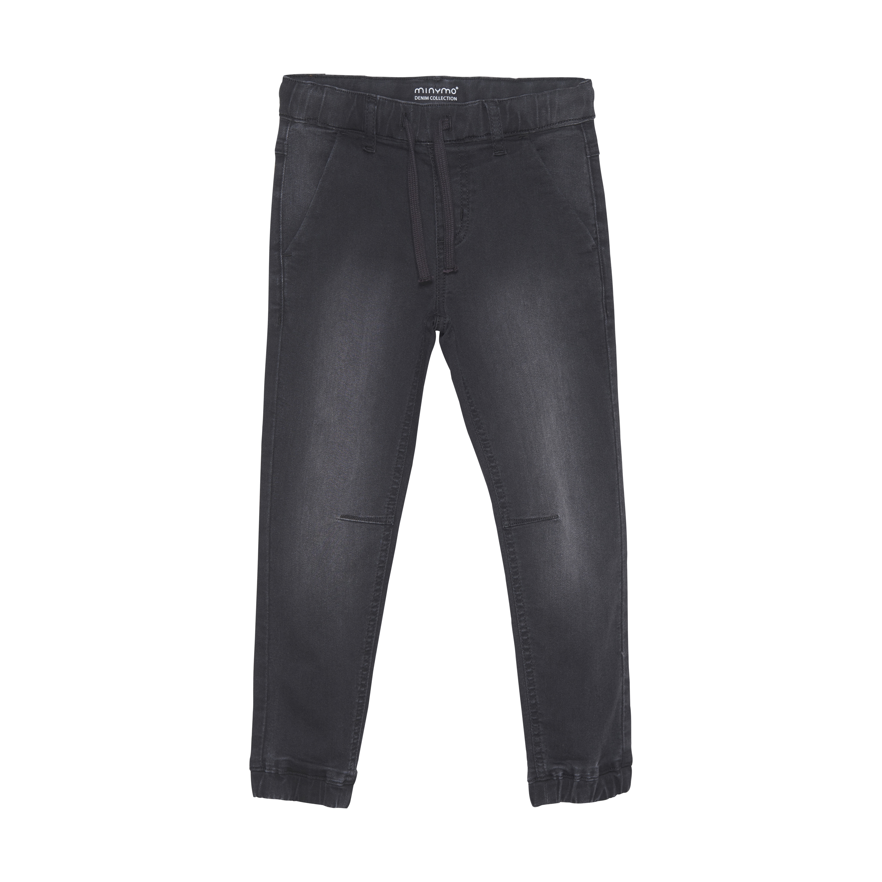 5-Pocket-Jeans MINYMO "5-Pocket-Jeans MIJeans", Jungen, Gr. 92, N-Gr, grau (grau schwarz), Obermaterial: 80% Baumwolle CO. 19% Polyester PES. 1% Elasthan EL., Jeans 5-Pocket-Jeans
