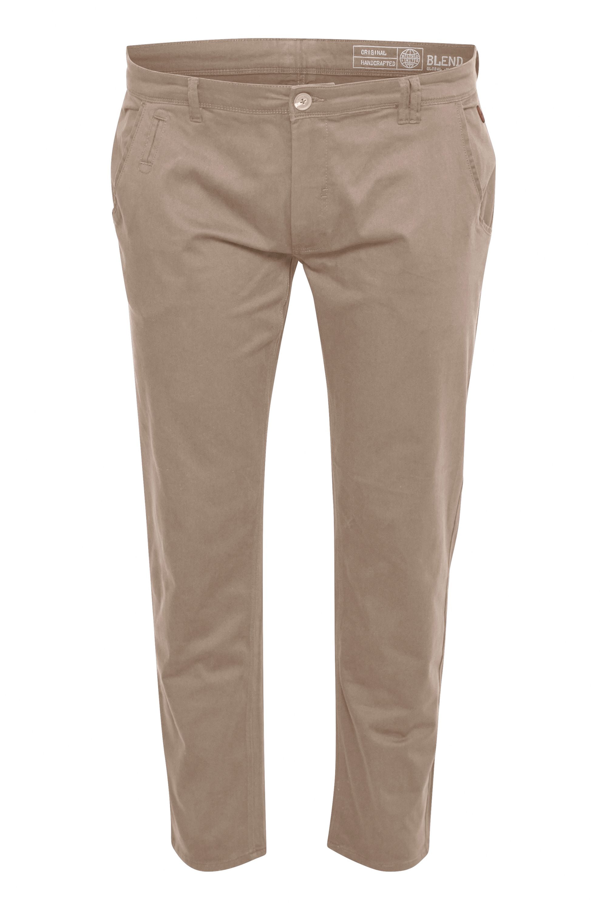 Chinohose BLEND "Chinohose BHTromp", Herren, Gr. 50, Länge 30, beige (silber mink), Obermaterial: 98% Baumwolle CO. 2% Elasthan EL., Hosen Chinohose