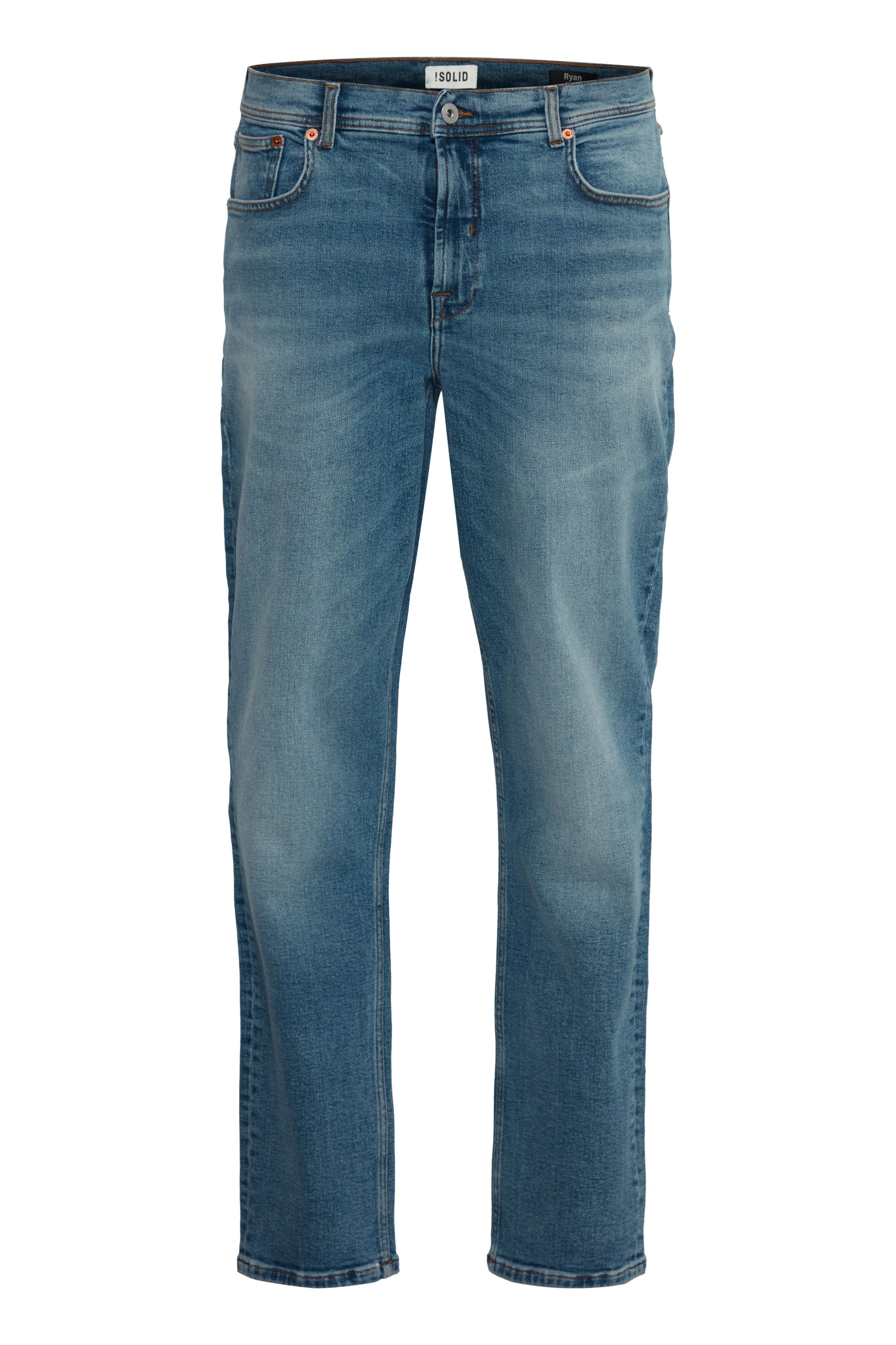 Regular-fit-Jeans SOLID "Regular-fit-Jeans SDISNI RYAN", Herren, Gr. 36, Länge 34, blau (light vintage blau denim), Obermaterial: 98% Baumwolle CO. 2% Elasthan EL., Jeans