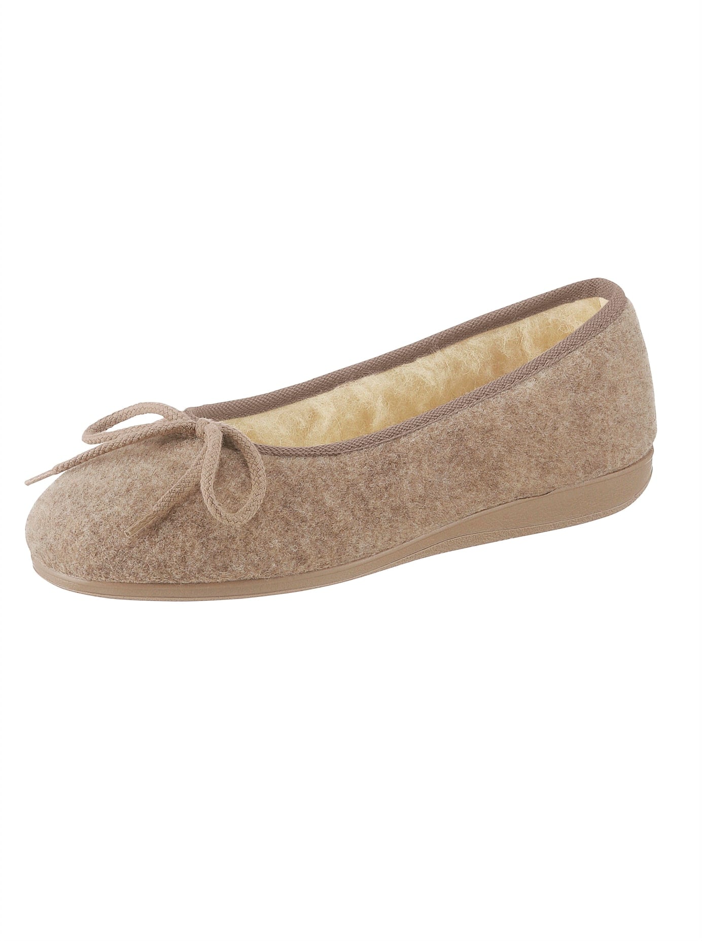 Hausschuh CLASSIC, Damen, Gr. 38, beige, Textil, Schuhe Hausschuh