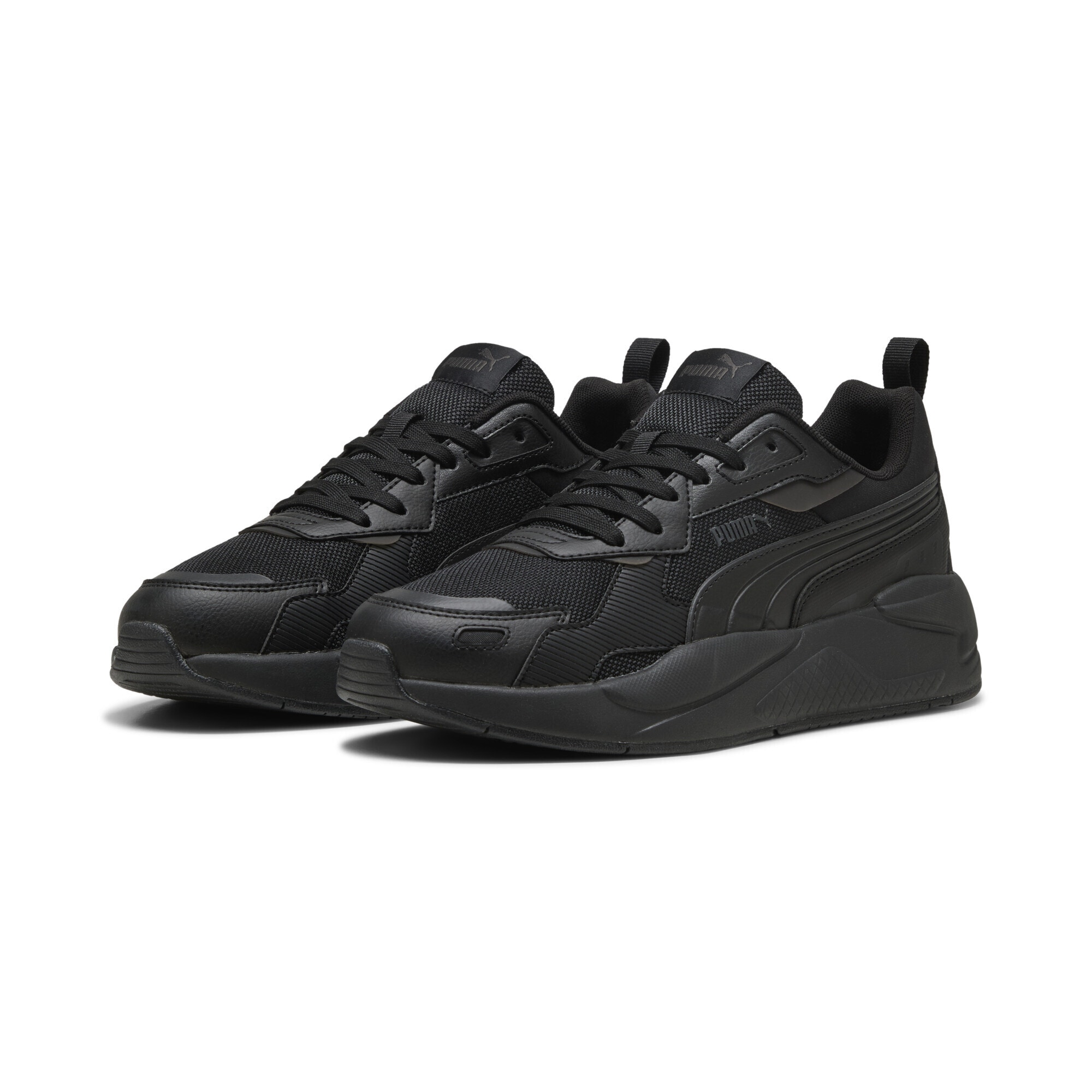Sneaker PUMA "X-Ray 3 Sneakers Erwachsene", Damen, Gr. 37,5, grau (schwarz flat schwarz gray), Obermaterial: Textil, Synthetik; Futter: Textil; Innensohle: Textil; Laufsohle: Gummi, Schuhe Sneaker