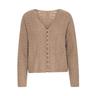 Strickjacke ICHI ""Strickjacke IHLIYANNA CA2"" Gr. XL, braun (fungi) Damen Strickjacken