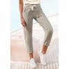 Sweathose ELBSAND "Brinja", Damen, Gr. M (38), N-Gr, grau (stein), Sweatware, Obermaterial: 95% Baumwolle, 5% Elasthan, unifarben, casual, figurumspielend lang, Hosen, mit Taschen und breiten Kordeln, Jogginghose, lässige Passform, Topseller
