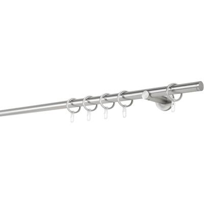 Gardinenstange MYDECO "20mm Match Wandträger 6,5 cm", silber (edelstahlfarben), L:310cm, Gardinenstangen Image