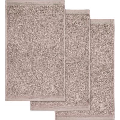 Gästehandtuch MÖVE "Superwuschel", weiß (cashmere), B:30cm L:50cm, Walkfrottee, Baumwolle, Handtücher (Packung), Gästehandtücher Set mit Bordüre, 100% Premium Cotton Baumwolle, weich Image
