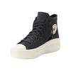 Sneaker CONVERSE "CHUCK TAYLOR ALL STAR MOVE PLATFORM COLORFUL SUEDE", Gr. 38, schwarz (shadow woods, egret, schwarz), Leder, sportlich, Schuhe