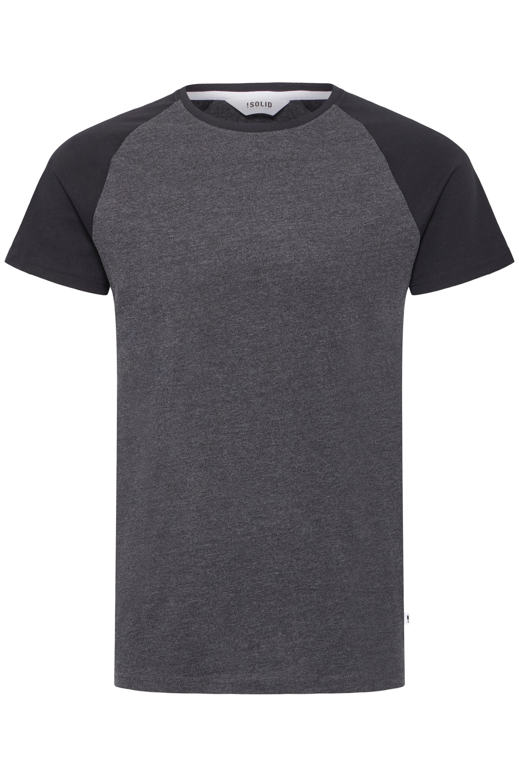 Rundhalsshirt SOLID "Rundhalsshirt SDBastian", Herren, Gr. M, grau (dar grau m), Obermaterial: 60% Baumwolle CO. 40% Polyester PES., Shirts Rundhalsshirt