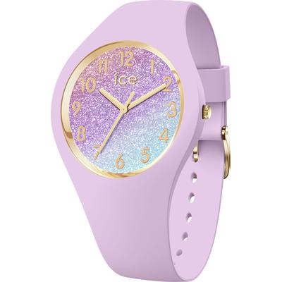 Quarzuhr ICE-WATCH "ICE glitter - S31 - 3H", lila (flieder), Armbanduhren, Damen, Armbanduhr, Damenuhr, Silikonarmband, bis 10 bar wasserdicht Image