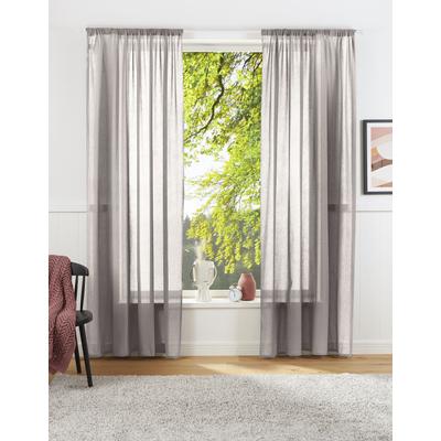 Vorhang "Lanea" Gr. 2, grau, B:135cm H:175cm, Baumwolle, Polyester, LEGER HOME BY LENA GERCKE, Gardinen, Leinenoptik, 1 Schal, verschiedene Größen Image