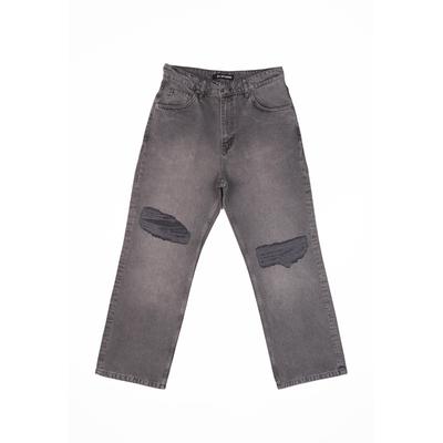 Bequeme Jeans 2Y STUDIOS "2Y Studios 2Y Anduin Ripped Baggy Jeans", Herren, Gr. 29, Normalgrößen, grau, 100% Baumwolle, unifarben, casual, Jeans Image