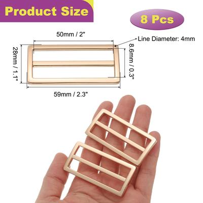 8Pack Slide Buckle Tri-Glide Slides Adjuster Strap Slider