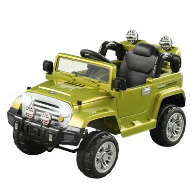 12V Off-Road Truck Ride-On for Kids, Remote Control, MP3, Working Horn, High/Low Speed, Black