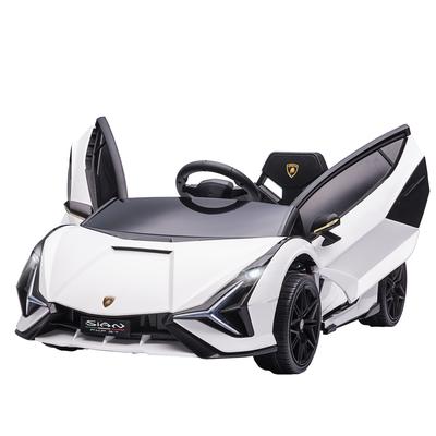 12V Licensed Lamborghini SIAN Ride-On Car, Electric Sports Car with Parent Remote, MP3, Horn & Headlights - White