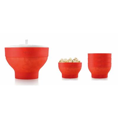 Lekue XL Jumbo Popcorn Maker and 4 Bowls - 7.8" D x 5.7" H