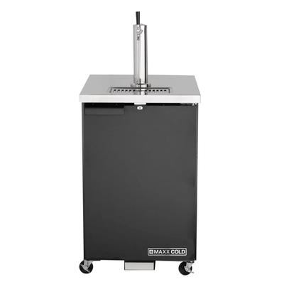 Maxx Cold MXBD24-1BHC 23 3/10" X-Series Kegerator Commercial Beer Dispenser w/ 1 Keg Capacity - 1 Column, Black, 120v