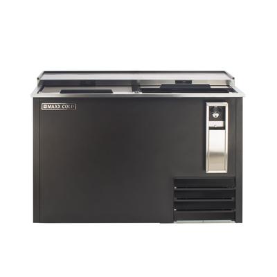 Maxx Cold MXCR50BHC 49 2/5" X-Series Forced Air Bottle Cooler - Holds (336) 12 oz Bottles, 120v, Black